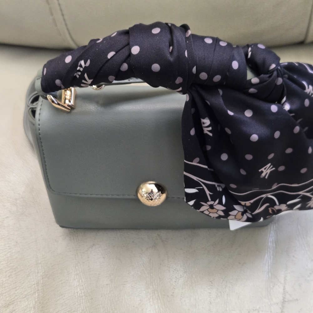 Anne Klein Purse Olive Green Andie Top Handle Crossbody 6" X 7.5" X 3 1/2" - Picture 15 of 16